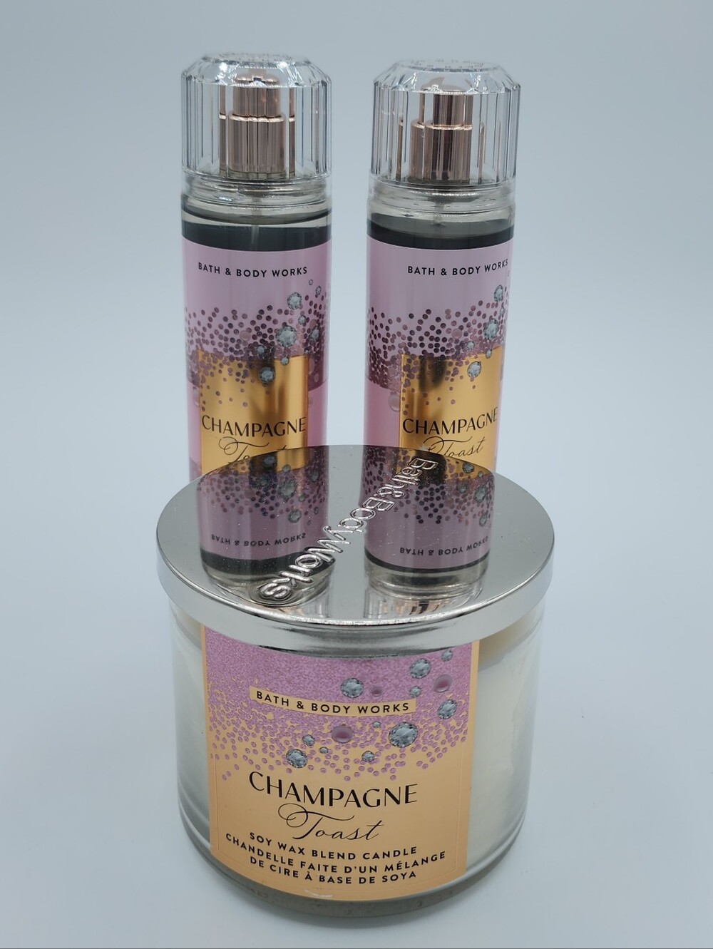 Bath & Body Works Fragrance Spray & 3 Wick Candle NEW #2964